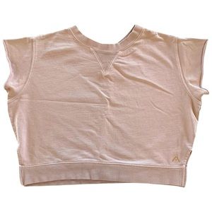 Rockwear cropped sleeve sweatshirt. dusty pink. 6